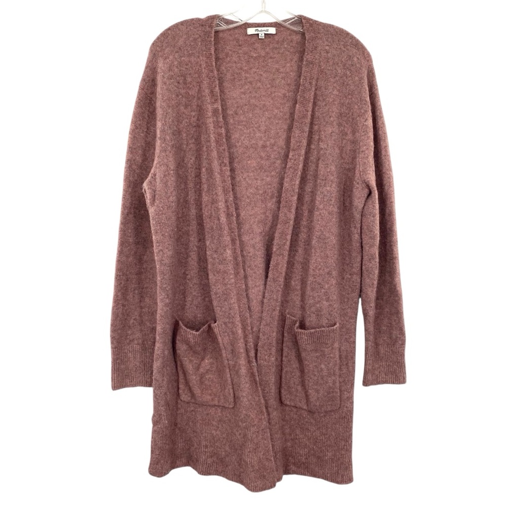 Madewell Kent Wool Blend Open Front Cardigan Sweater